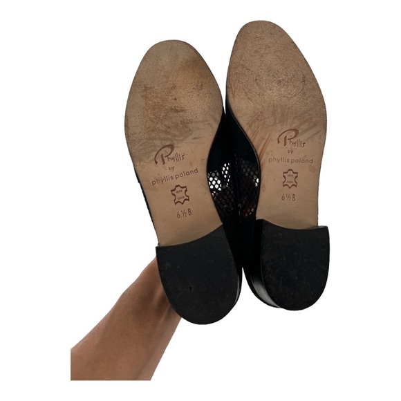 Phyllis Poland Black suede mesh Oxford shoes 6.5 - Picture 13 of 13